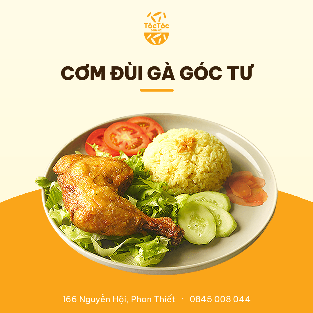 Cơm đùi gà góc tư